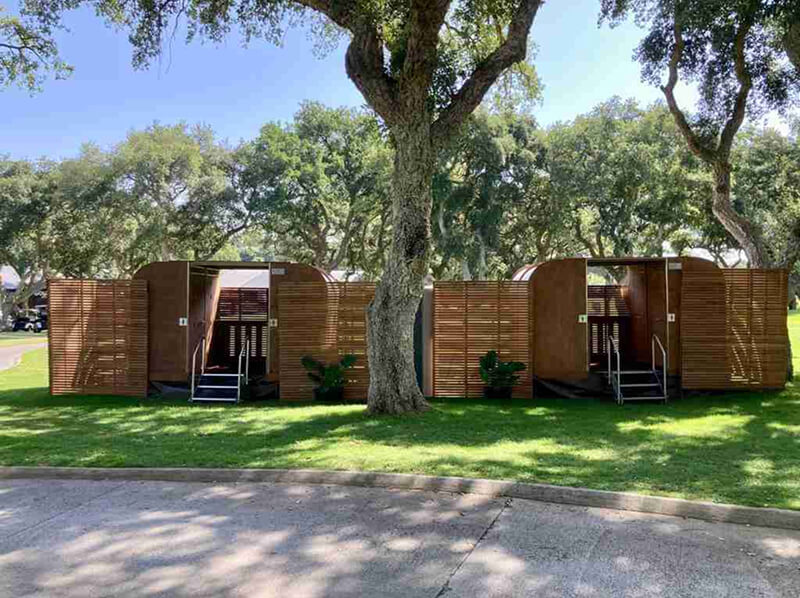 Instalação de sanitário portátil